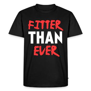 Plus en forme que jamais, citation de motivation fitness - T-shirt Premium bio Homme - noir - Devant - Nico (187cm)