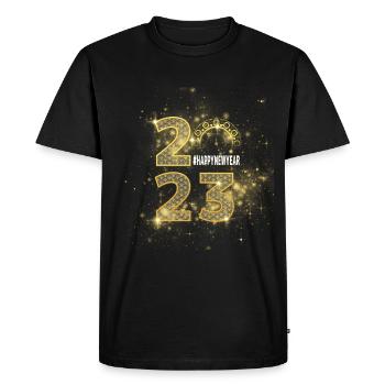 Nouvel An heureux Nouvel An Idée cadeau du réveillon du Nouvel An - T-shirt Premium bio Homme - noir - Devant - Nico (187cm)
