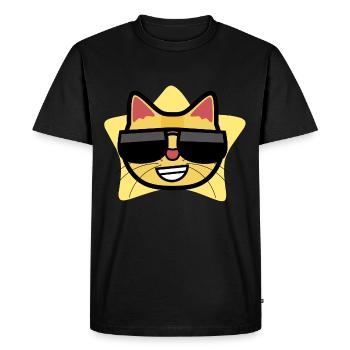 Chat cool portant des lunettes de soleil : Illustration de chat - T-shirt Premium bio Homme - noir - Devant - Nico (187cm)