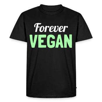 Forever Vegan - Citation sur le véganisme - T-shirt Premium bio Homme - noir - Devant - Nico (187cm)
