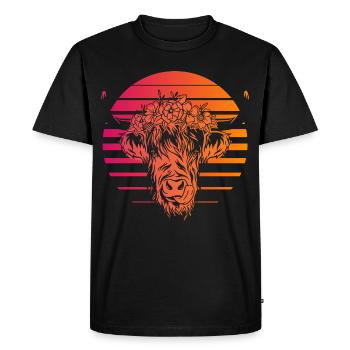 Highlands écossais Highland Bovins Highland Vache des Highlands - T-shirt Premium bio Homme - noir - Devant - Nico (187cm)