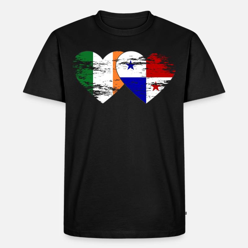 Irlande Drapeau du Panama utilisé - T-shirt Premium bio Homme - noir