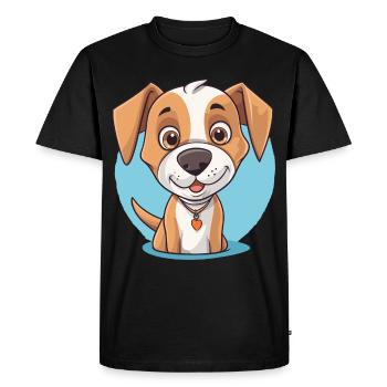Conception de chien mignon pour les propriétaires de chiens - T-shirt Premium bio Homme - noir - Devant - Nico (187cm)