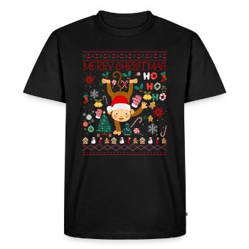 Merry Christmas 2023 - T-shirt Premium bio Homme - noir - Devant - Nico (187cm)