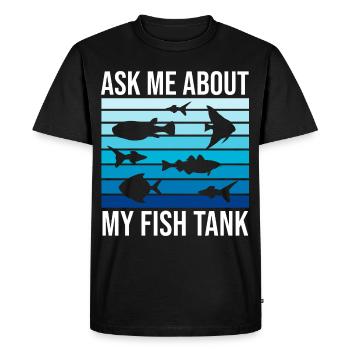 Drôle d’amateur d’aquarium disant citation du propriétaire de l’aquarium - T-shirt Premium bio Homme - noir - Devant - Nico (187cm)