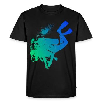 Plongée sous-marine Plongée sous-marine Plongeur Plongeur Libre - T-shirt Premium bio Homme - noir - Devant - Nico (187cm)