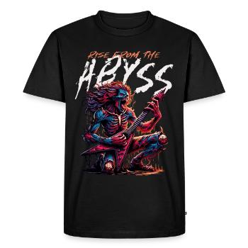 SORTIR DE L’ABÎME - T-shirt Premium bio Homme - noir - Devant - Nico (187cm)