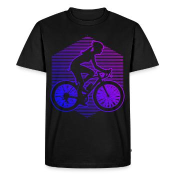 Cyclistes Cyclisme Cyclisme - T-shirt Premium bio Homme - noir - Devant - Nico (187cm)