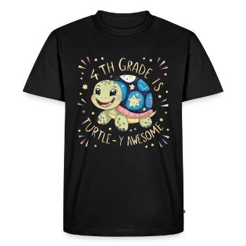 4th Grade Is Turtle-y Awesome - Men's Premium Organic T-Shirt - black - Front - Nico (187cm)