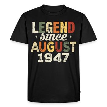 August 1947 Anniversary August 1947 - August 1947 - Men's Premium Organic T-Shirt - black - Front - Nico (187cm)