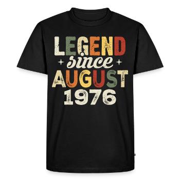 Août 1976 Anniversaire Août 1976 - Août 1976 - T-shirt Premium bio Homme - noir - Devant - Nico (187cm)