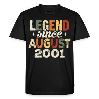 Août 2001 Anniversaire Août 2001 - Août 2001 - T-shirt Premium bio Homme - noir - Devant - Nico (187cm)