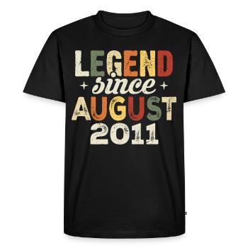 August 2011 Anniversary August 2011 - August 2011 - Men's Premium Organic T-Shirt - black - Front - Nico (187cm)
