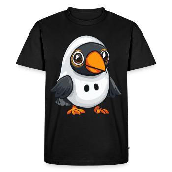 Toucan Bird Halloween Comic Ghost - Men's Premium Organic T-Shirt - black - Front - Nico (187cm)