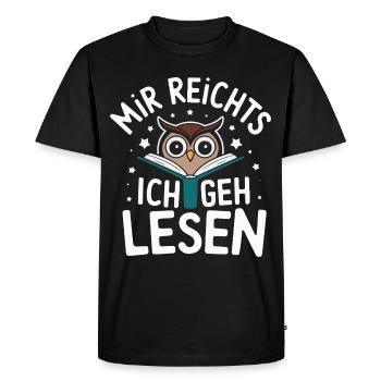 oiseau de nuit hibou hibou oiseau - T-shirt Premium bio Homme - noir - Devant - Nico (187cm)