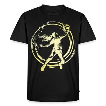 Joueur de volley-ball - T-shirt Premium bio Homme - noir - Devant - Nico (187cm)