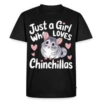 Chinchilla Souris Chinchillas - T-shirt Premium bio Homme - noir - Devant - Nico (187cm)