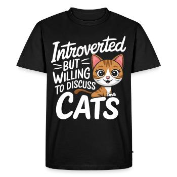 Introvert, antisocial, introvert - Men's Premium Organic T-Shirt - black - Front - Nico (187cm)