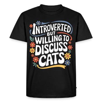 Introvert, antisocial, introvert - Men's Premium Organic T-Shirt - black - Front - Nico (187cm)
