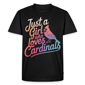 Cardinal Red Cardinal Vogel Red Cardinal - Men's Premium Organic T-Shirt - black - Front - Nico (187cm)