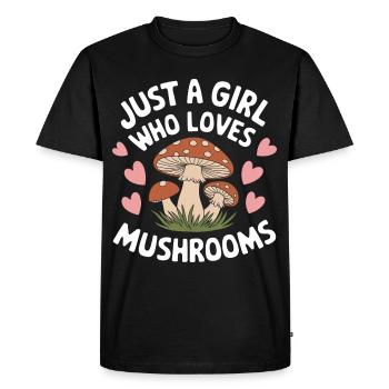 Champignons Champignons Champignon Champignon - T-shirt Premium bio Homme - noir - Devant - Nico (187cm)