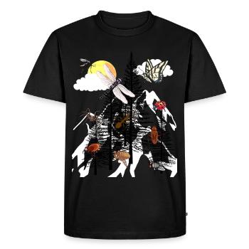 Nature sauvage Forêt Animaux Nature Amoureux de la nature Biologiste Eco - T-shirt Premium bio Homme - noir - Devant - Nico (187cm)