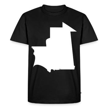 Drapeau de la carte de la mauritanie - T-shirt Premium bio Homme - noir - Devant - Nico (187cm)