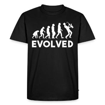 Saxophone Evolution - Men's Premium Organic T-Shirt - black - Front - Nico (187cm)