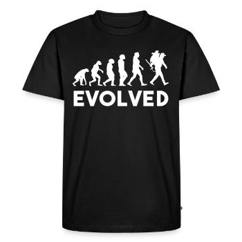 Hiking Hikers Mountain Nature Evolution - Men's Premium Organic T-Shirt - black - Front - Nico (187cm)