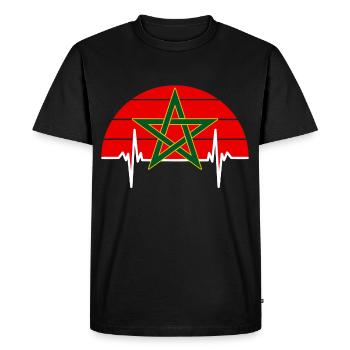 Morocco Moroccan Star - Men's Premium Organic T-Shirt - black - Front - Nico (187cm)