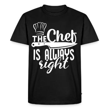 Chef Chef Chef Cuisine Drôle de dicton - T-shirt Premium bio Homme - noir - Devant - Nico (187cm)