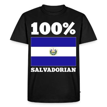 Drapeau du Salvador - T-shirt Premium bio Homme - noir - Devant - Nico (187cm)