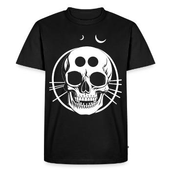 Horreur Crâne Crâne Art Crâne Gothique Heavy Metal - T-shirt Premium bio Homme - noir - Devant - Nico (187cm)