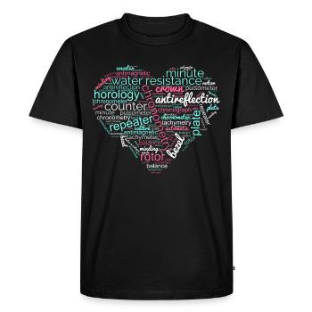 Horlogerie et horlogerie - T-shirt Premium bio Homme - noir - Devant - Nico (187cm)
