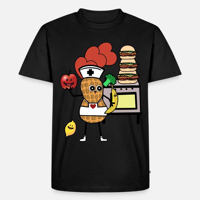 Herd kochen gesund Kochen Krankenschwester - Männer Premium Bio T-Shirt - Schwarz