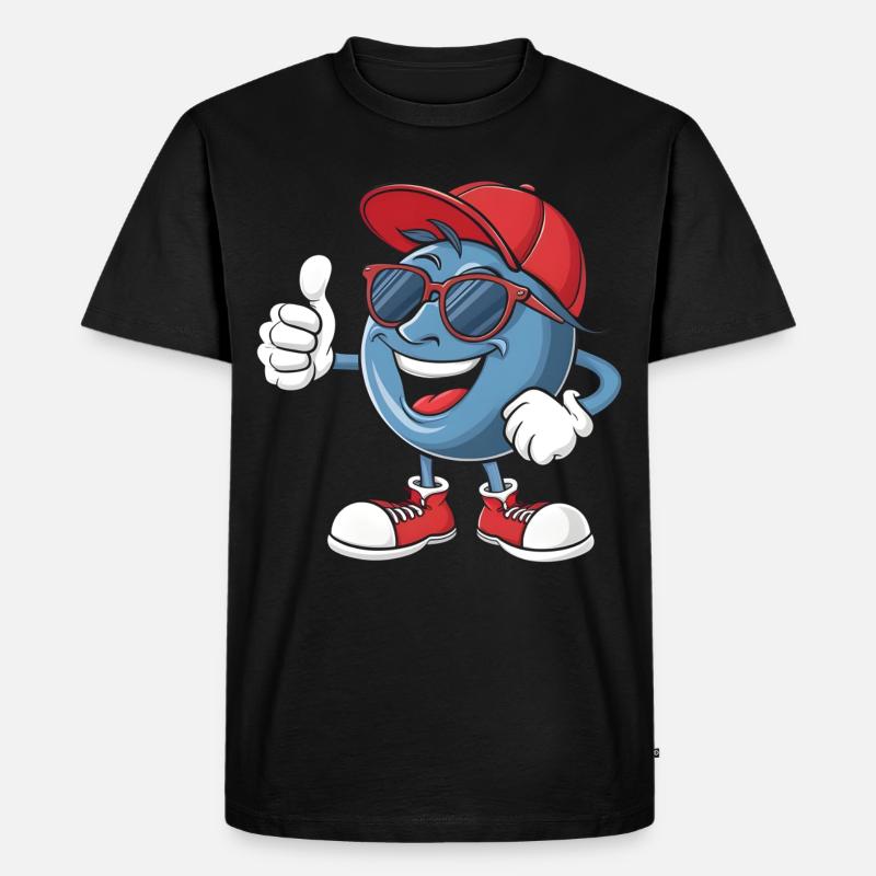 Blaubeere - Männer Premium Bio T-Shirt - Schwarz
