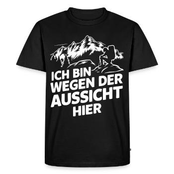 Hiking Hikers Hike Mountains Forest - Men's Premium Organic T-Shirt - black - Front - Nico (187cm)