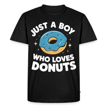 Donut Donuts Candy Bagel - Men's Premium Organic T-Shirt - black - Front - Nico (187cm)