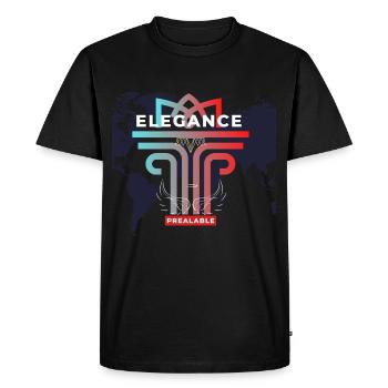 élégance vestimentaire - T-shirt Premium bio Homme - noir - Devant - Nico (187cm)