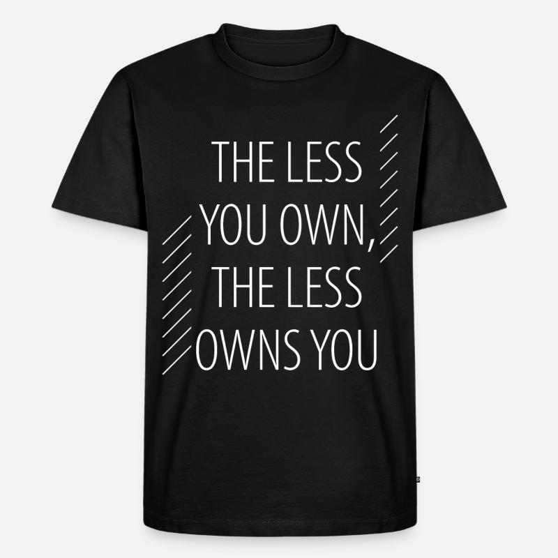 Minimalismus - Männer Premium Bio T-Shirt - Schwarz
