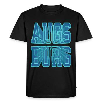 Augsbourg Allemagne Ville 3D Police Skyline - T-shirt Premium bio Homme - noir - Devant - Nico (187cm)
