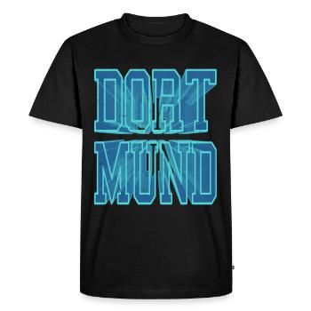 Dortmund Allemagne Ville 3D Police Skyline - T-shirt Premium bio Homme - noir - Devant - Nico (187cm)