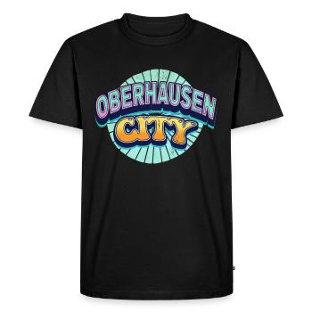 Oberhausen Allemagne Ville Police Pop Art Comic - T-shirt Premium bio Homme - noir - Devant - Nico (187cm)