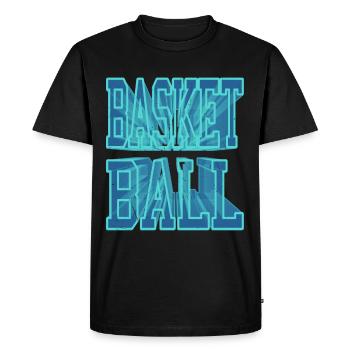 Basketball Basketball Player 3D Font Vintage - Men's Premium Organic T-Shirt - black - Front - Nico (187cm)