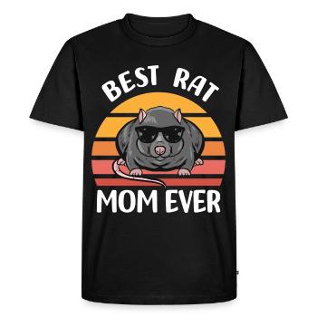 Cadeaux de rat pour les femmes | Rat animaux de compagnie - T-shirt Premium bio Homme - noir - Devant - Nico (187cm)