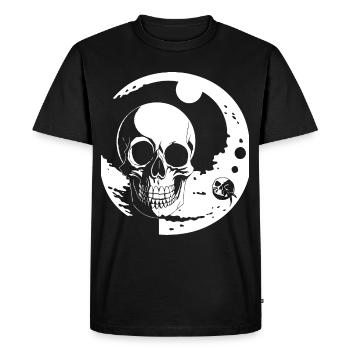 Horreur Crâne Crâne Art Crâne Gothique Heavy Metal - T-shirt Premium bio Homme - noir - Devant - Nico (187cm)