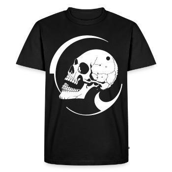 Horreur Crâne Crâne Art Crâne Gothique Heavy Metal - T-shirt Premium bio Homme - noir - Devant - Nico (187cm)