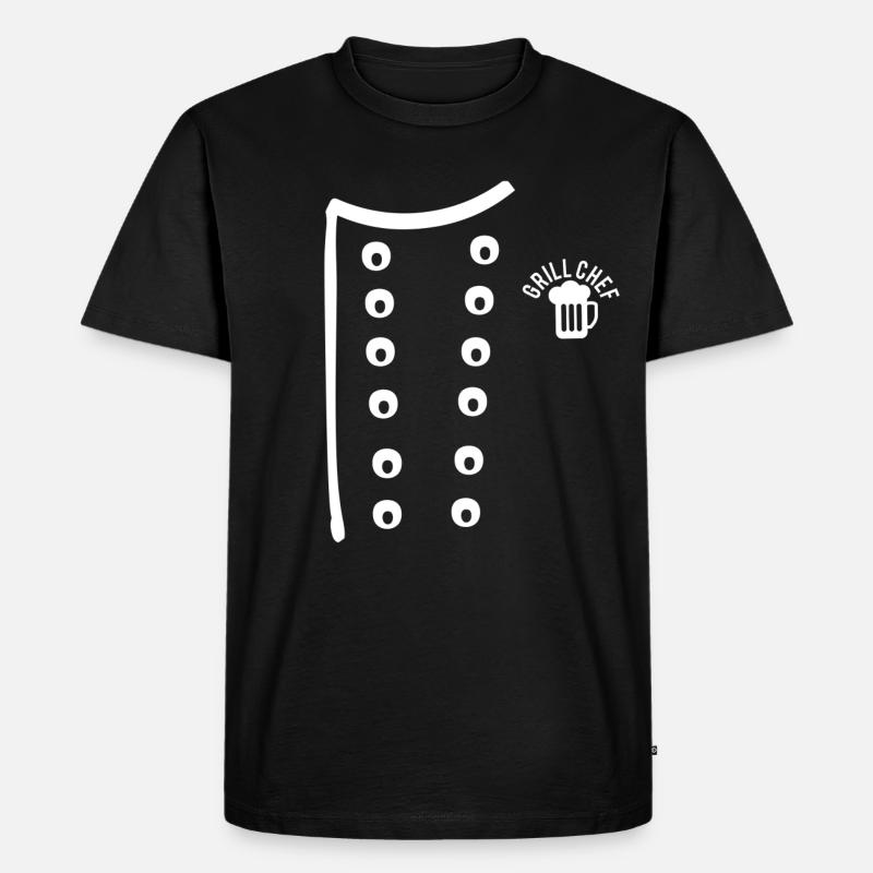 grill chef - Männer Premium Bio T-Shirt - Schwarz