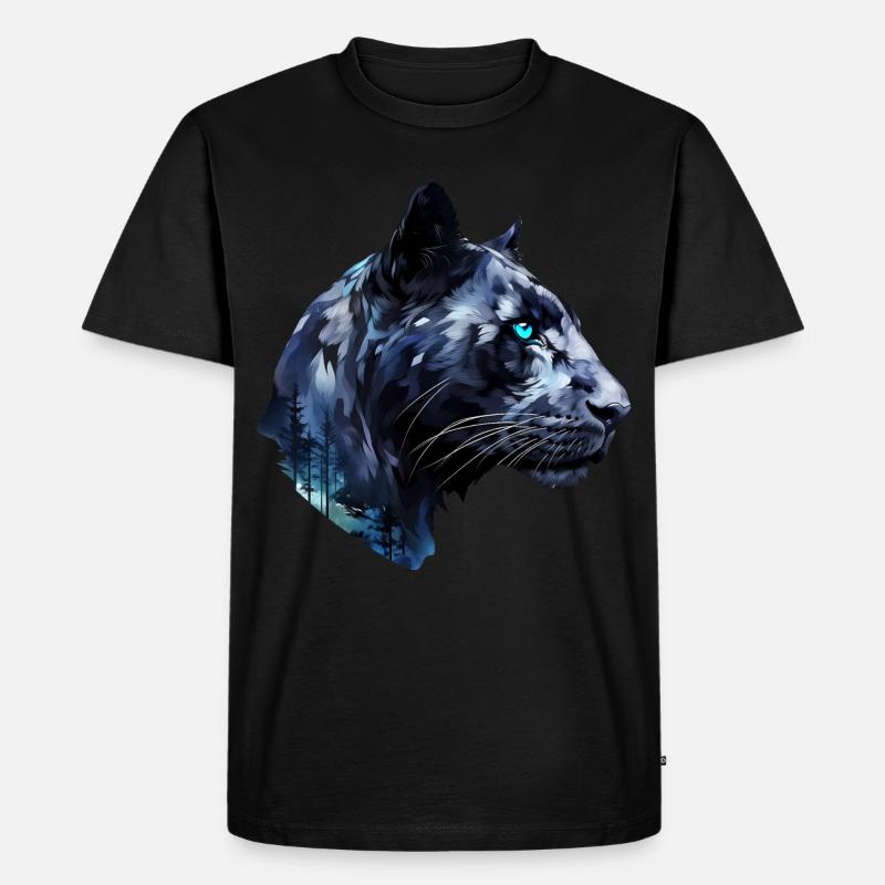 Panther - Männer Premium Bio T-Shirt - Schwarz