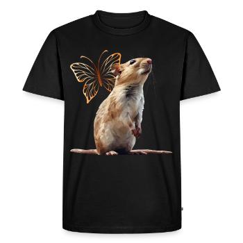 Rat - Men's Premium Organic T-Shirt - black - Front - Nico (187cm)
